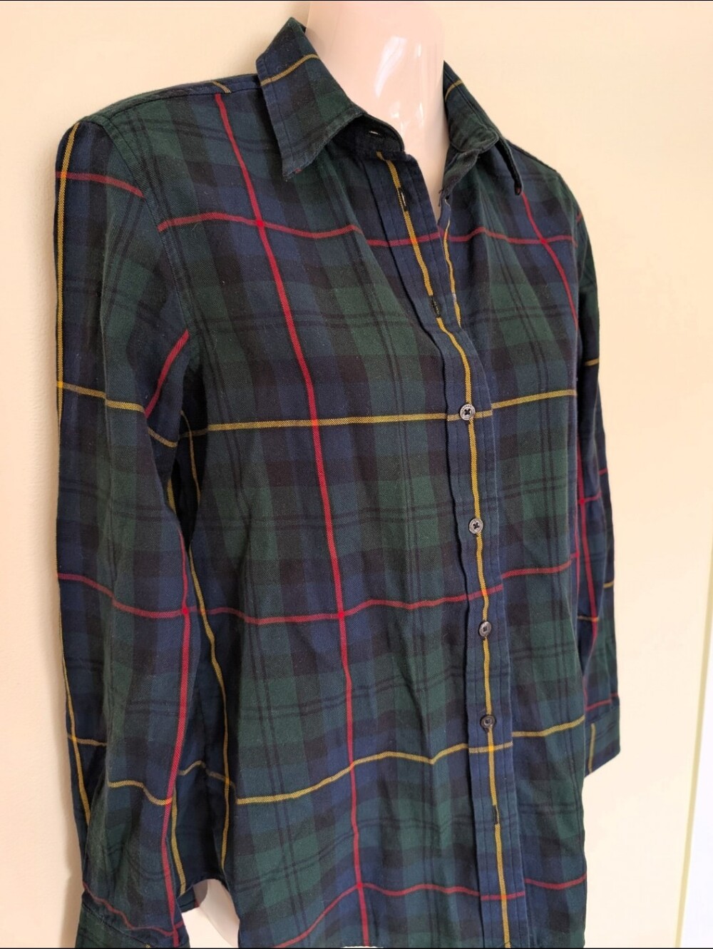 Ralph Lauren Cotton Plaid Button Down Shirt Small